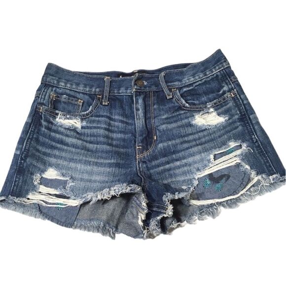 HOLLISTER DISTRESSED HIGH RISE SHORT SHORT 5/27 - Picture 1 of 12